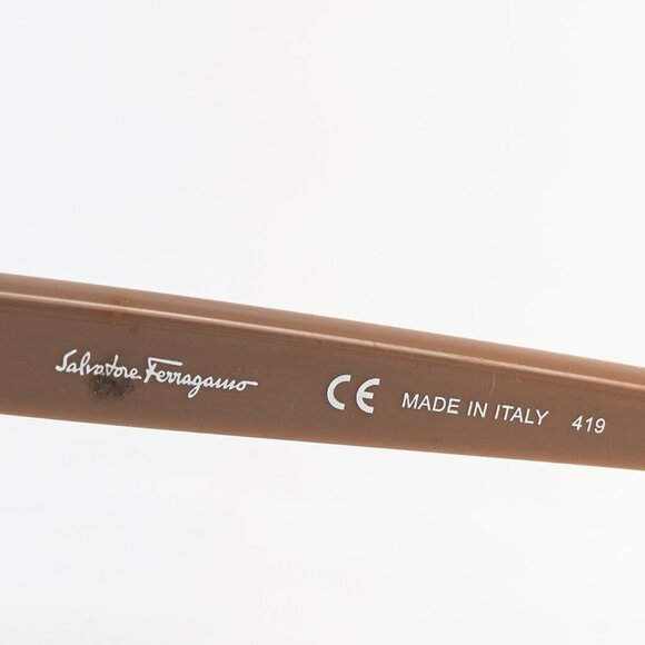 Salvatore Ferragamo SF150S Light Gold & Taupe Butterfly Sunglasses - Picture 9 of 10